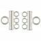 JewelrySupply 3-Strand End Bar, .925 Sterling Silver Jewelry Findings for DIY Crafts (Package of 2))